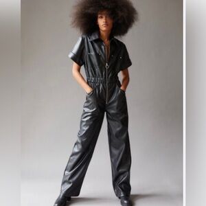 🔥 MEEK Faux Leather Jumpsuit